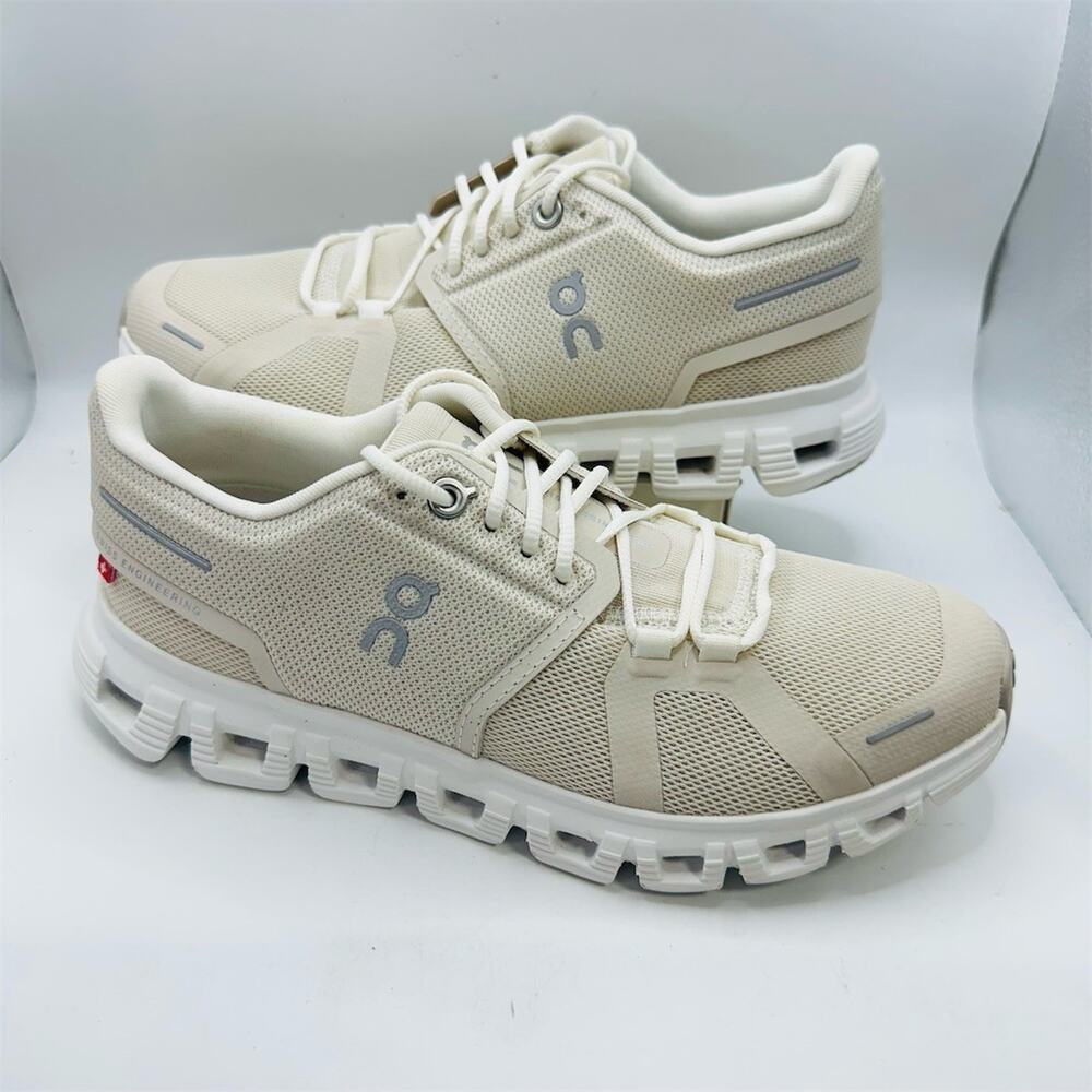 On Running Cloud 6 Running Shoes Sneakers Pearl/White | Women's Size 6 US | EUC